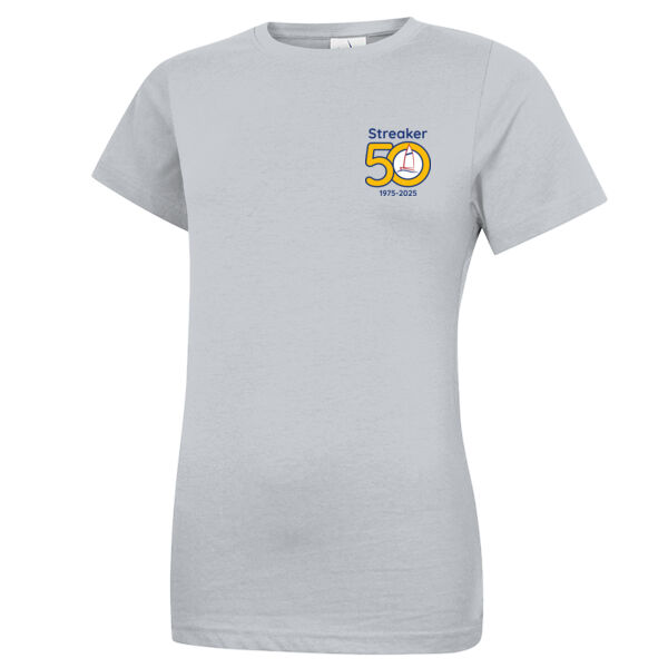 Streaker 50th Anniversary Ladies T-shirt Light Colours Thumbnail